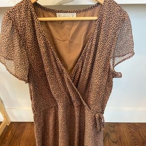 Womens XL Abercrombie and Firtch animal print dress